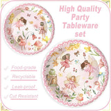 120PCS Fairy Party Supplies for Girls 1st 2rd First Birthday Fairies