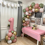 Pink and Green Balloons, Jungle Safari Balloon 12 Inch Leopard