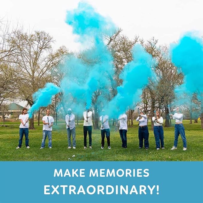 Gender Reveal Powder Smoke Bombs Cannon Poppers | 2 Blue Poppers |