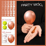 PartyWoo Metallic Rose Gold Balloons, 50 pcs 5 Inch Rose Gold