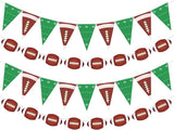 4 PCS Football Party Decorations Football Banner Flags Football Paper