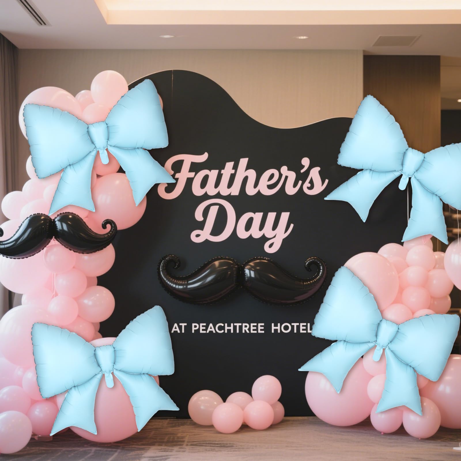 4Pcs Giant Bow Balloons, 97.5cm/38in Big Elegant Coquette Theme