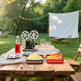 50 Pcs Movie Night Snack Trays Disposable Paper Food Tray Movie