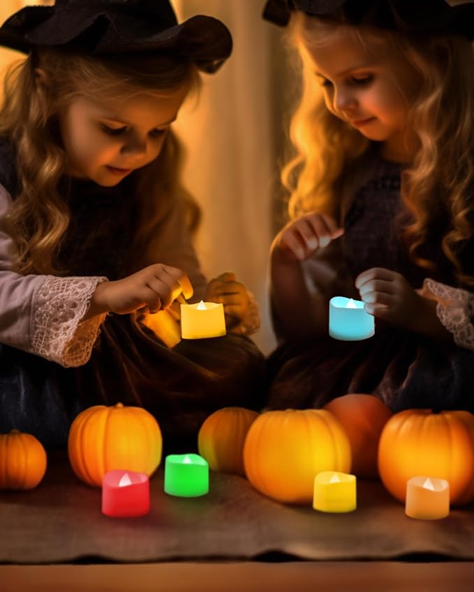 Homemory Multi Color Changing Tea Lights Candles Battery Operated,