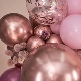 PartyWoo Dusty Rose Balloon Arch Kit, 140 pcs Pink Balloon Garland