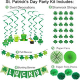 40ct St Patrick's Day Decorations Kit Hanging Swirls Banner Shamrock