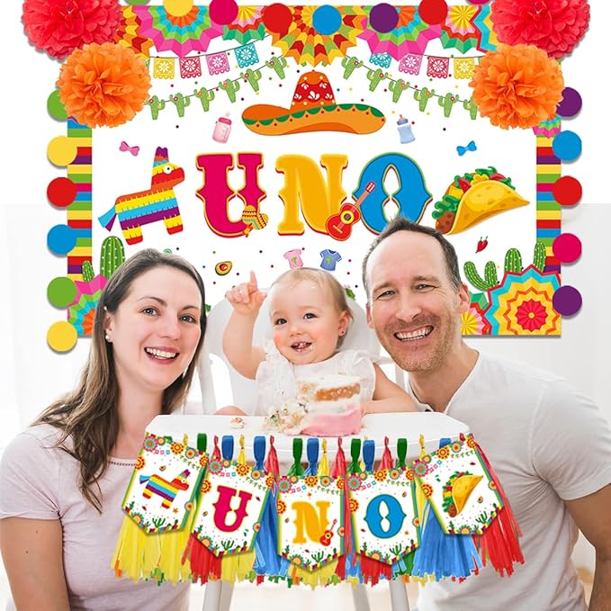 UNO Party Decorations Mexican Fiesta 1st Birthday Party Decorations