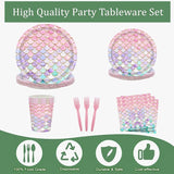 122 Pcs Mermaid Birthday Party Decorations Supplies Includes Plates