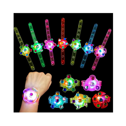 32 Pack LED Light Up Fidget Spinner Bracelets Party Favors for Kids