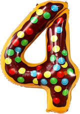 KatchOn, Giant Number 4 Balloon - 40 Inch, Donut | Birthday