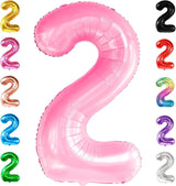 KatchOn, Giant Pink Number 2 Balloon - 40 Inch | Two Balloon, Light