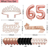 65th Birthday Decorations for Women 32PCS 65th Birthday Party