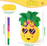 Pineapple Piñata Luau Party Piñata Game with Blindfold and Bat for