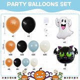 Halloween Balloon Arch Kit 120PCS Halloween Sand White Black Orange