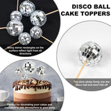 23pcs Disco Ball Cupcake toppers Happy Birthday Cake Topper 1970s