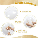 60pcs Gold and White Balloons 12inch, White and Gold Balloons with