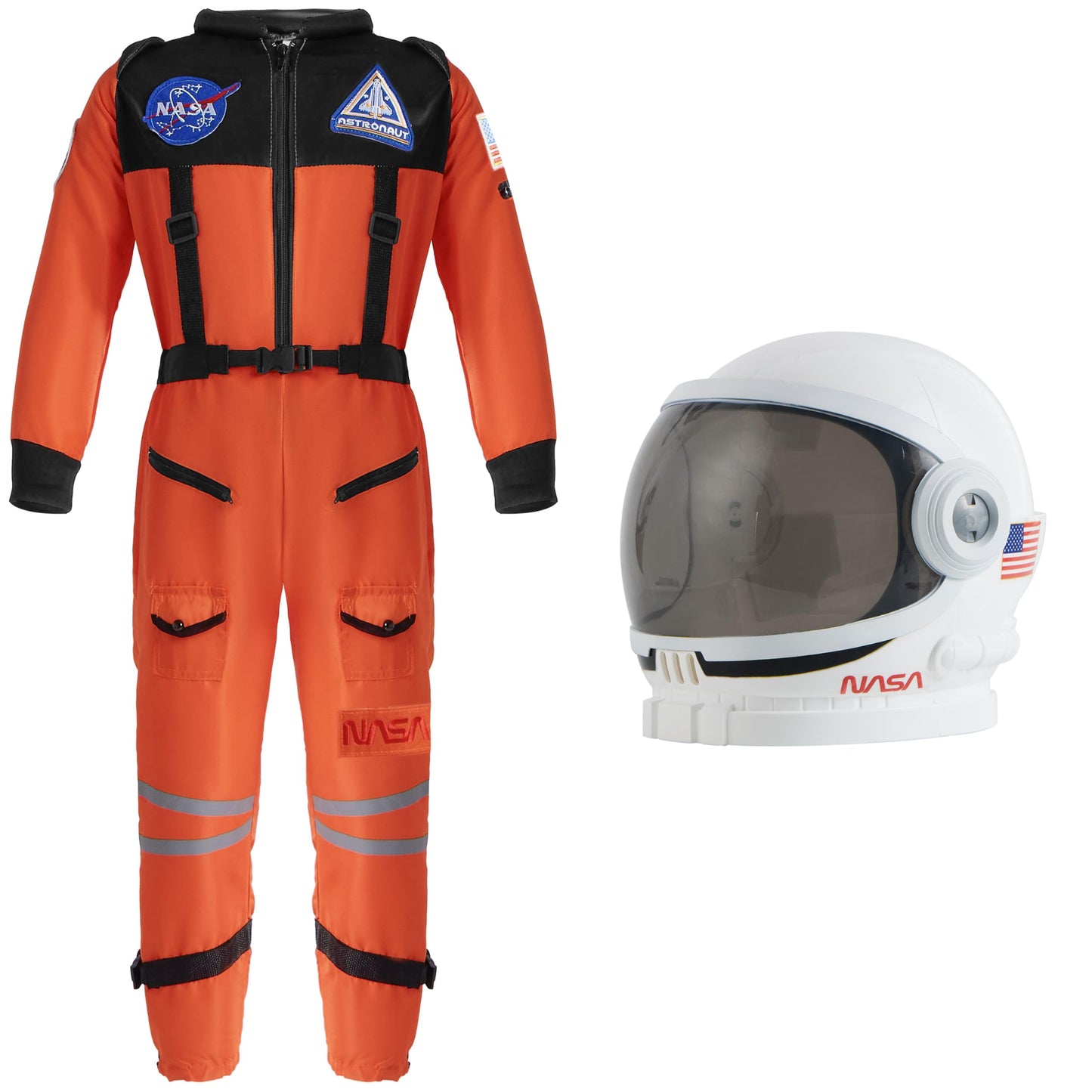 Spooktacular Creations Orange Astronaut Costume with Helmet, Space