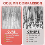 Voircoloria 4 Pack Silver Foil Fringe Backdrop Curtains, Tinsel
