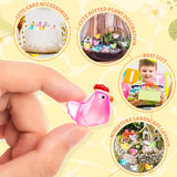 SYWHXY 192PCS Luminous Mini Resin Chickens Miniature Animals, Tiny