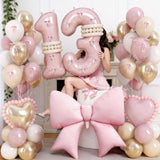 40 Inch Dusty Pink 13 Number Balloon for Girls 13th Birthday