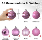 Bubblegun Pink 3.2" Large Christmas Balls - Christmas Tree Decoration