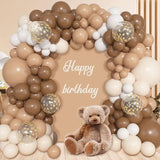 Ouddy Life 157 Pcs Brown Balloons Garland Arch Kit, Beige Nude