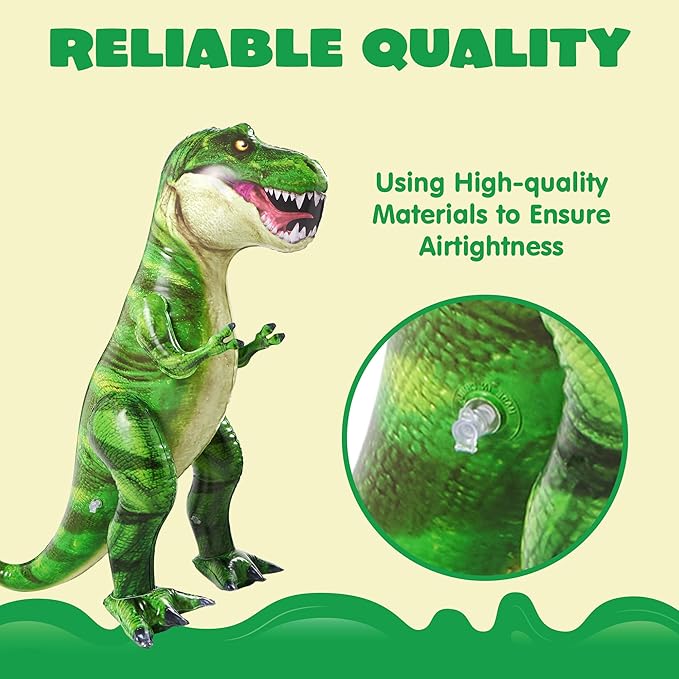 37” T.rex Dinosaur Inflatable for Party Decorations Tyrannosaurus