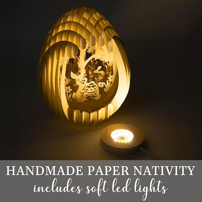 Lighted Easter Egg Centerpieces for Tables Indoor Paper Easter