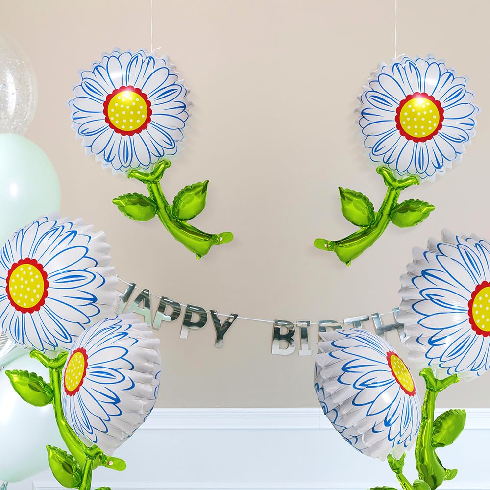 Cute 3D Daisy Flower Balloon Wedding Garland Groovy Boho Daisy Party