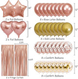 Rose Gold Birthday Party Decorations Supplies Happy Birthday Banner