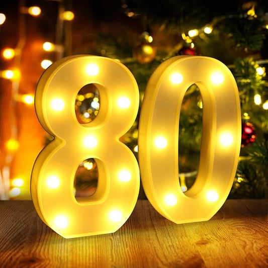 80th Birthday Decorations for Women Men Happy 80 Birthday