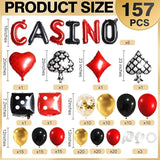 173 Pcs Casino Theme Party Decorations Birthday Party Favor Poker