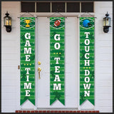 3PCS Football Porch Sign Banners Football Party Decorations Welcome