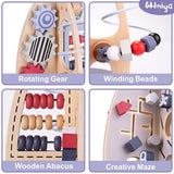 Wdmiya Space Wooden Activity Cube Toys for Baby, Montessoritoys for 1