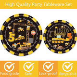 92 Pcs Construction 5th Birthday Party Supplies Dump Truck Theme