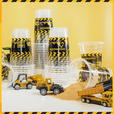 60 Pieces 16oz Construction Birthday Party Supplies Disposable