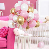 Funhot Pink Gold Balloons 12 Inch Latex Balloons for Birthday Wedding