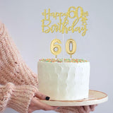 60th Birthday Decorations for Women Gold with 60th Birthday Sash and
