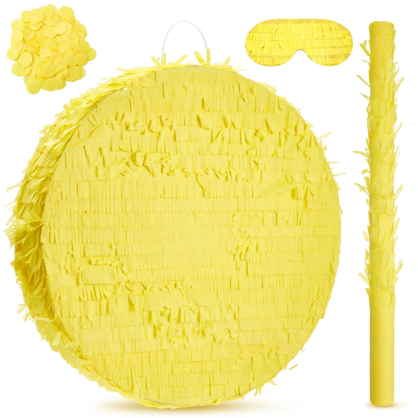 Jenaai Disco Ball Large Piñata 16 Inch, Round Blank Disco Piñata  Yell