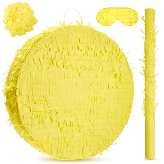 Jenaai Disco Ball Large Piñata 16 Inch, Round Blank Disco Piñata  Yell