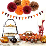 Boho Baby Shower Burgundy Brown Orange Party Decorations 23pcs