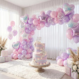 Pink and Purple Balloons, Pastel Pale Pink Light Purple Lilac