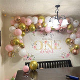Pink Gold Balloons Set 12 Inch Matte Pink Pastel Baby Pink Metallic