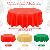 CIEOVO 12 Pcs Christmas Round Disposable Table Cover 84" Assorted