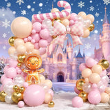 Christmas Balloon Arch Kit 120 PC Pink and Gold Balloon Arch
