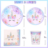 Unicorn Party Supplies Rainbow Unicorn Plates and Napkin Sets for