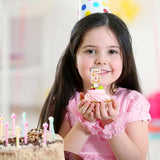Number 5 Birthday Candle - Colorful Macaron Candles, 5 Candle