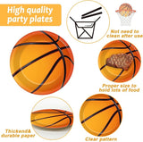 96 Pieces Basketball Party Supplies Basketball Plates Napkins Paper