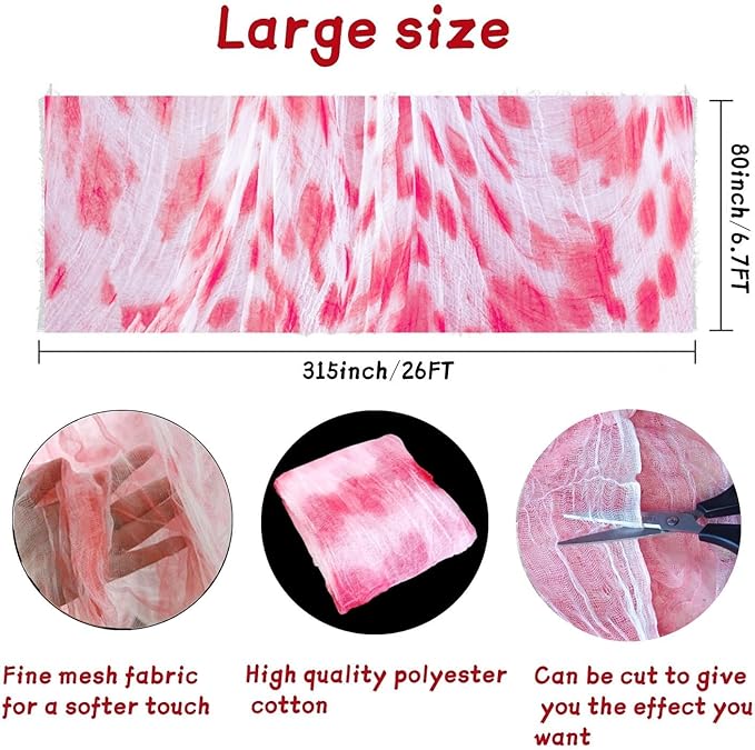 Halloween Blood Creepy Cloth 315 x 79 Inch Scary Spooky Cloth for