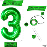 KatchOn, Giant Green Number 3 Balloon - 40 Inch | Three Rex Birthday